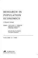 Cover of: Research in Population Economics by Julian Lincoln Simon