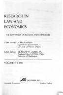 Cover of: Research in Law and Economics: The Economics of Patents and Copyrights, 1986 (Research in Law and Economics)
