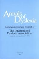 Cover of: Annals Of Dyslexia Vol 51 2001 (Discontinued (ANNALS OF DYSLEX) | IDA