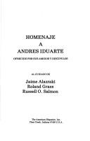 Cover of: Homenaje a Andres Induarte by Jaime Alazraki