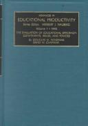 Cover of: Evaluation of educational efficiency: constraints, issues, and policies