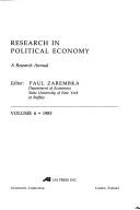 Cover of: Research in Political Economy, 1983 (Research in Political Economy) by Paul Zarembka