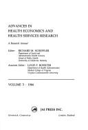 Cover of: Advances in Health Economics and Health Services Research