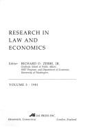 Cover of: Research in Law and Economics. (Research in Law and Economics)