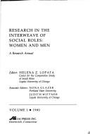 Cover of: Research in the Interweave of Social Roles by Helena Z. Lopata, Helena Z. Lopata