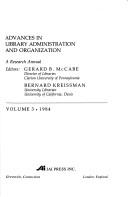 Cover of: Advances in Library Administration and Organization by Gerard B. McCabe