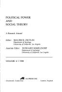 Cover of: Political Power and Social Theory