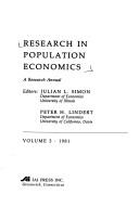 Cover of: Research in Population Economics