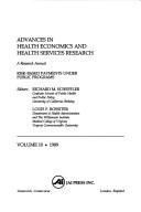 Cover of: Advances in Health Economics and Health Services Research: A Research Annual : Risk-Based Payments Under Public Programs (Advances in Health Economics and Health Services Research)