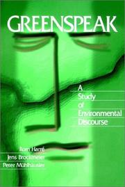 Cover of: Greenspeak: A Study of Environmental Discourse