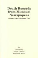 Cover of: Death Records from Missouri Newspapers, January 1854 - December 1860