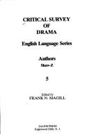 Cover of: Critical Survey of Drama, Volume 5 (English Language Series Authors Shaw - Z) by Frank N. Magill