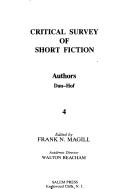 Cover of: Critical Survey Of Short Fiction Volume 4