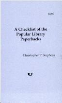 Cover of: A Checklist of the Popular Library Paperbacks