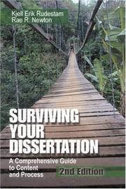 Cover of: Surviving your dissertation by Kjell Erik Rudestam