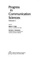 Cover of: Progress in Communication Sciences