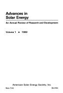 Advances in Solar Energy by Karl W. Boer