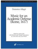 Cover of: Music for an Academic Defense (Rome, 1617) (Recent Researches in the Music of the Baroque Era)