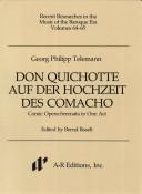 Cover of: Don Quichotte Auf Der Hochzeit Des Comacho: Comic Opera-Serenata in One Act