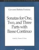 Cover of: Giovanni Battista Fontana: Sonatas for One, Two, and Three Parts With Basso Continuo (Recent Researches in the Music of the Baroque Era)