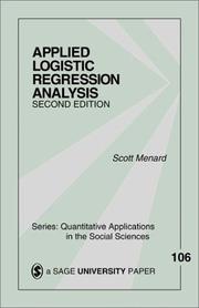 Applied logistic regression analysis by Scott W. Menard