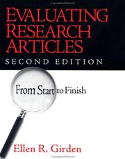 Evaluating research articles from start to finish by Ellen R. Girden