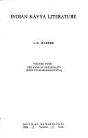 Cover of: Indian Kavya Literature: The Ways of Originality (Warder, Anthony Kennedy//Indian Kavya Literature)