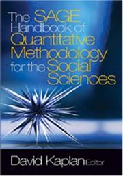 Cover of: The SAGE Handbook of Quantitative Methodology for the Social Sciences