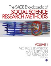 Cover of: The SAGE Encyclopedia of Social Science Research Methods by 