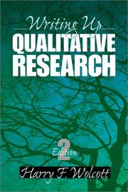 Cover of: Writing Up Qualitative Research (Qualitative Research Methods) by Harry F. Wolcott