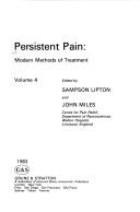 Cover of: Persistent Pain: Modern Methods of Treatment