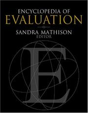 Cover of: Encyclopedia of Evaluation by Sandra Mathison
