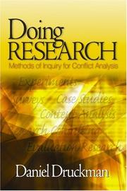 Cover of: Doing Research: Methods of Inquiry for Conflict Analysis