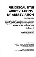 Cover of: Periodical Title Abbreviations by Abbreviation