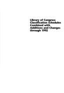Cover of: Library of Congress Classification Schedules with Adds & Changes Through 1992: R