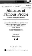 Cover of: Almanac of Famous People (Almanac of Famous People (2v.))