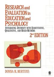 Research and evaluation in education and psychology by Donna M. Mertens