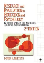 Cover of: Research and Evaluation in Education and Psychology by Donna M. Mertens