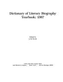 Cover of: Dictionary of Literary Biography Yearbook, 1987 by J. M. Brook
