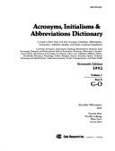 Cover of: Acronyms, Initialisms and Abbreviations Dictionary 1992 - Volume 1, Part 2 by Jennifer Mossman