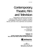 Cover of: Volume 13 Contemporary Theatre, Film and Television