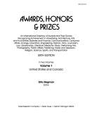 Cover of: United States and Canada (Awards, Honors & Prizes: Volume 1: U. S. & Canada) by Gita Siegman