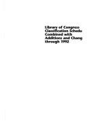 Cover of: Library of Congress Classification Schedules with Adds & Changes Through 1992: Hm-Hx (Library of Congress Classification Schedule Combined with Ad)