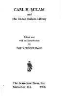 Cover of: Carl H.Milam and the United Nations Library