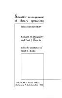 Cover of: Scientific management of library operations