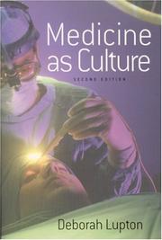 Cover of: Medicine as Culture by Deborah Lupton
