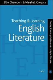 Cover of: Teaching and Learning English Literature (Teaching and Learning the Humanities Series)