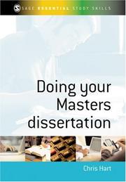 Cover of: Doing Your Masters Dissertation (Essential Study Skills series)