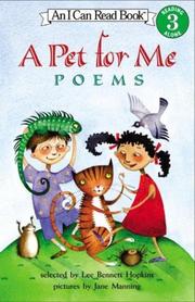 Cover of: A Pet for Me by Lee B. Hopkins, Lee B. Hopkins