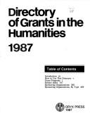 Cover of: Directory of Grants in the Humanities, 1987 (Directory of Grants in the Humanities)